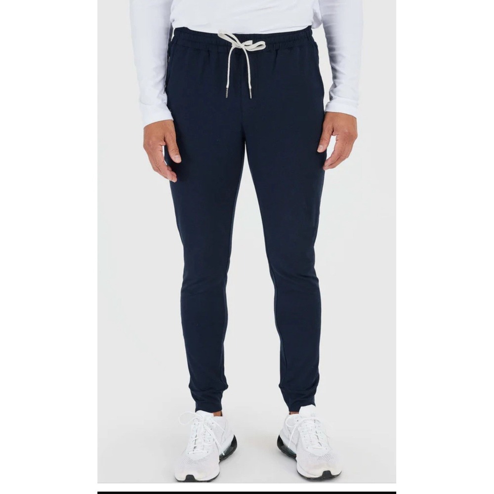 True Classic Pants Mens Large Navy  Athletic Joggers Stretch Drawstring Pockets